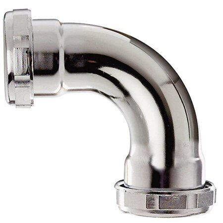 ALL-SOURCE 1-1/2 In. Chrome-Plated Elbow 674K